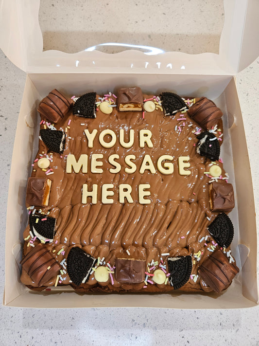 Full sized personalised brownie