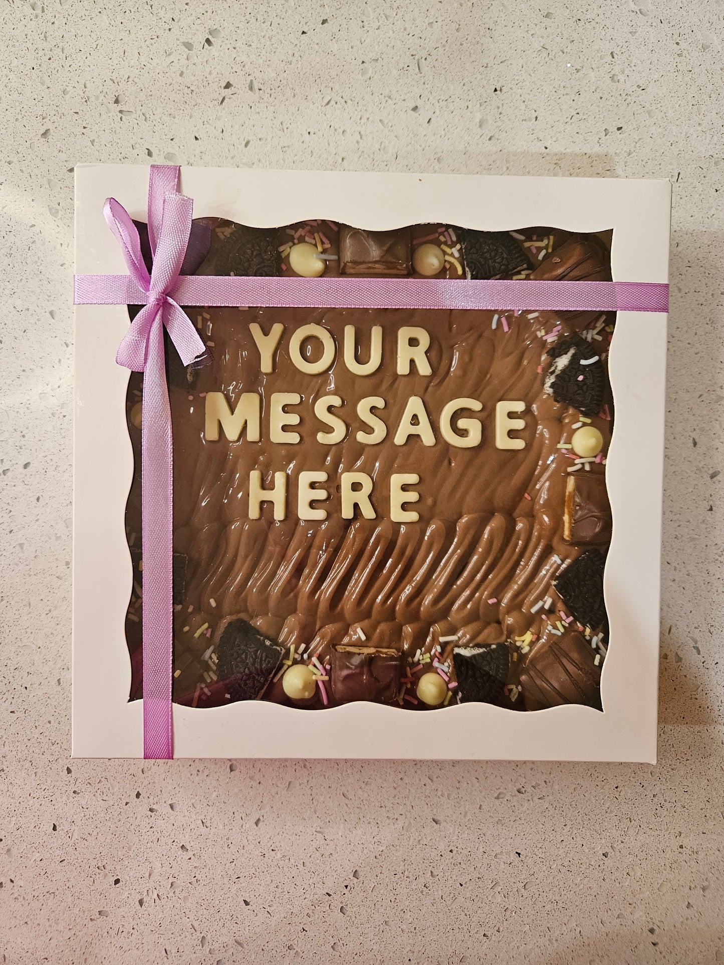 Full sized personalised brownie